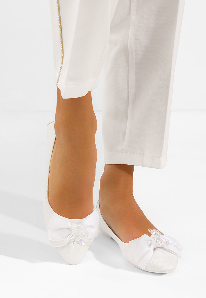 Ballerines élégantes blancs Adelyma