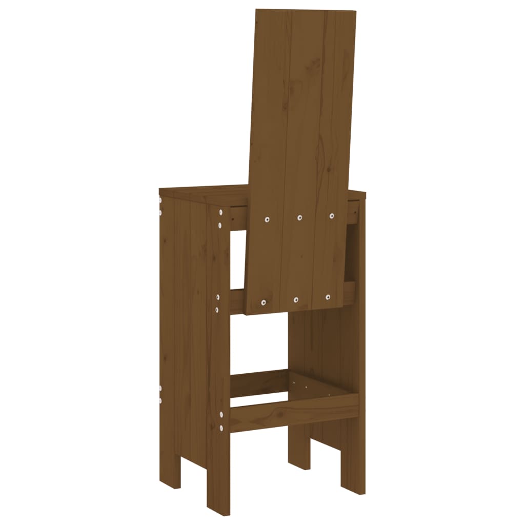 Tabourets 2 pcs marron miel 40x42x120 cm bois massif de pin