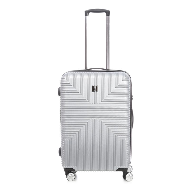 Lot de 3 valises rigides Takai Extensibles 55, 67 et 77 cm Silver