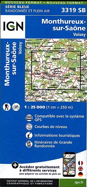 IGN - 3319 SB MONTHUREUX SUR SAONE 1 25 000