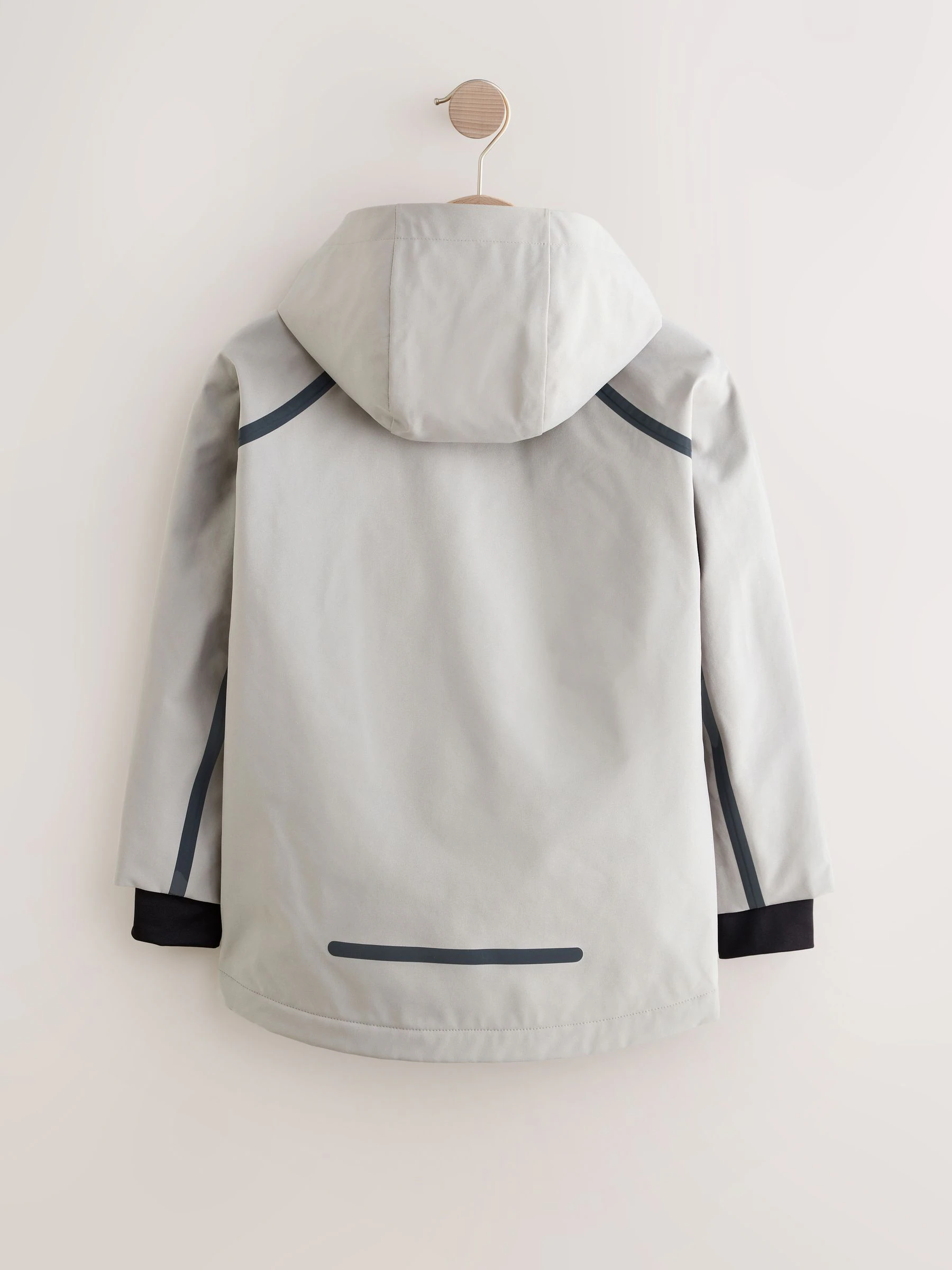 Grijs - Waterdichte reflecterende anorak met fleece voering (3-16jaar)