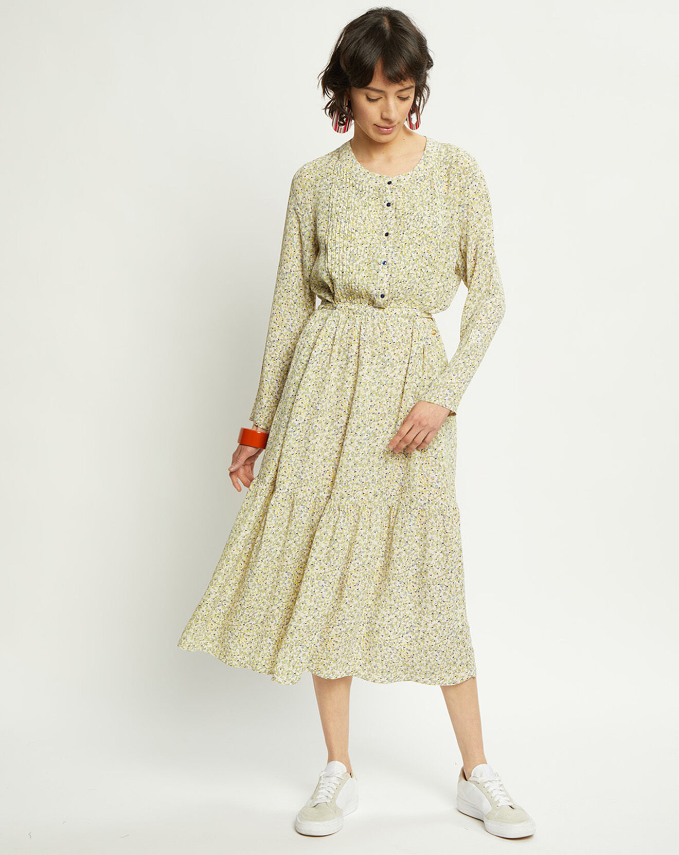 Harris Wilson Robe Léoncie à fleurs olive