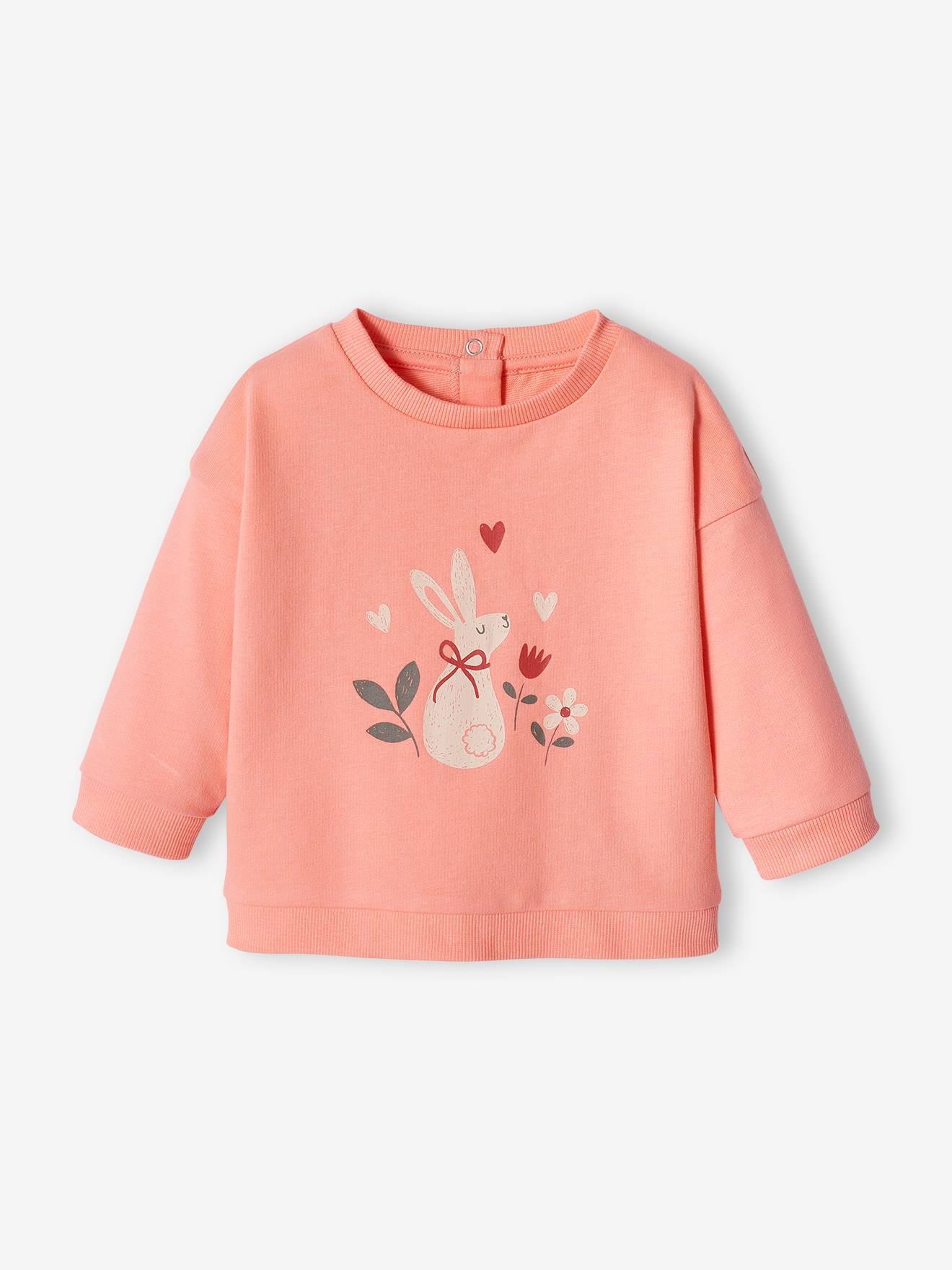 Moletom básico de lã para bebê, maquiagem cor damasco