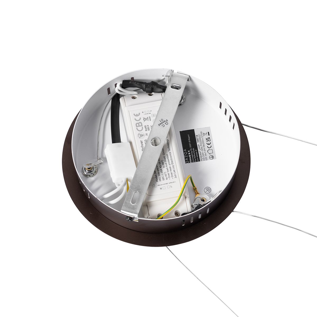 Hanglamp donkerbrons 80 cm incl. LED 3-staps dimbaar - Anello