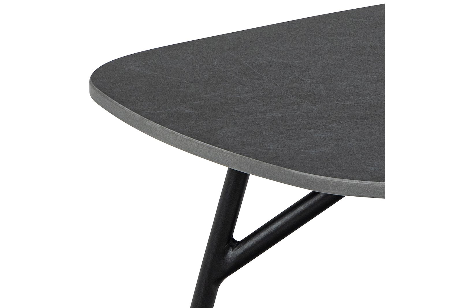 Caracas sofabord Sort Cupa keramisk topp med sortlakkert metall understell. 60x120 cm