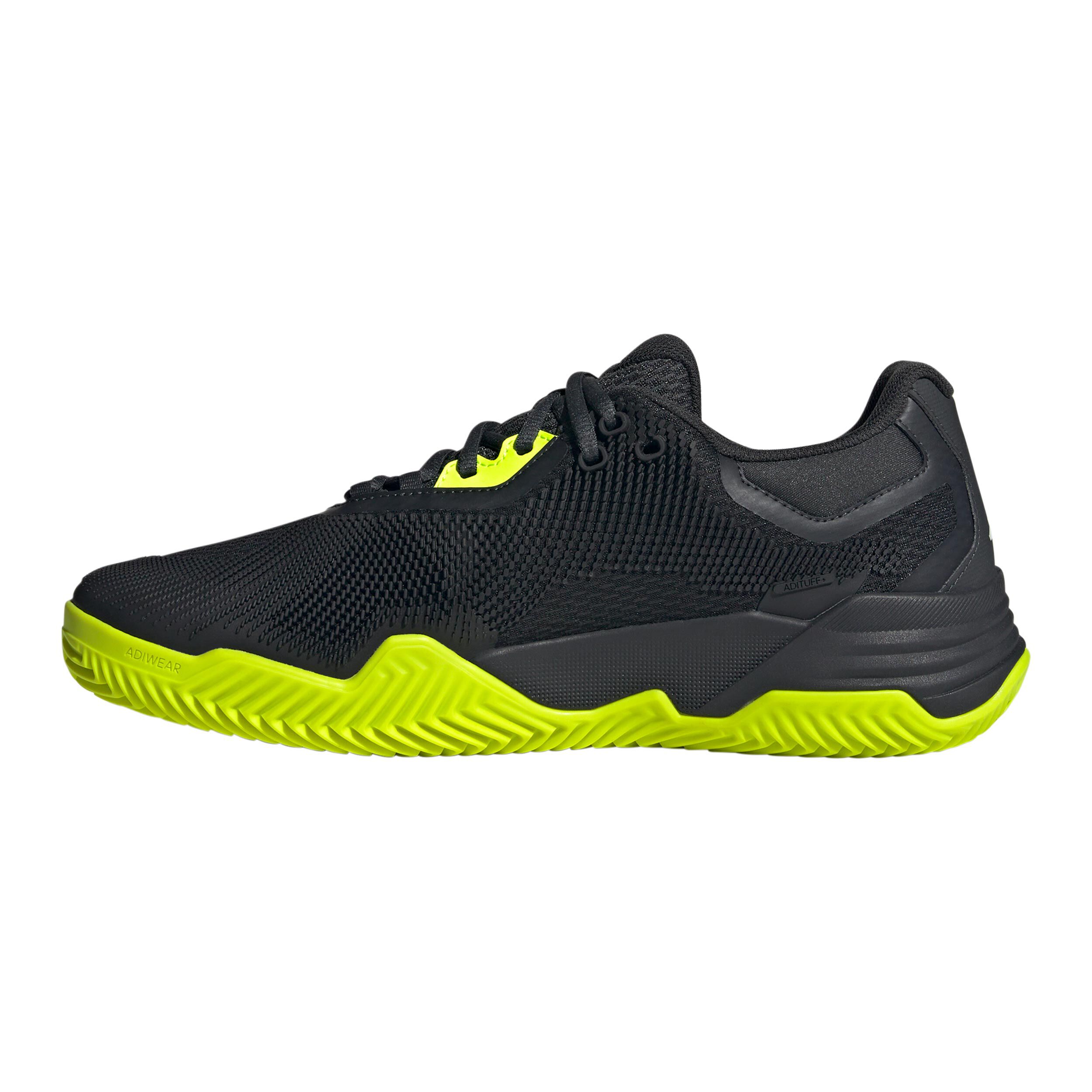 adidas Solematch Control 2 Chaussure Terre Battue Hommes - Noir , Jaune Lemon