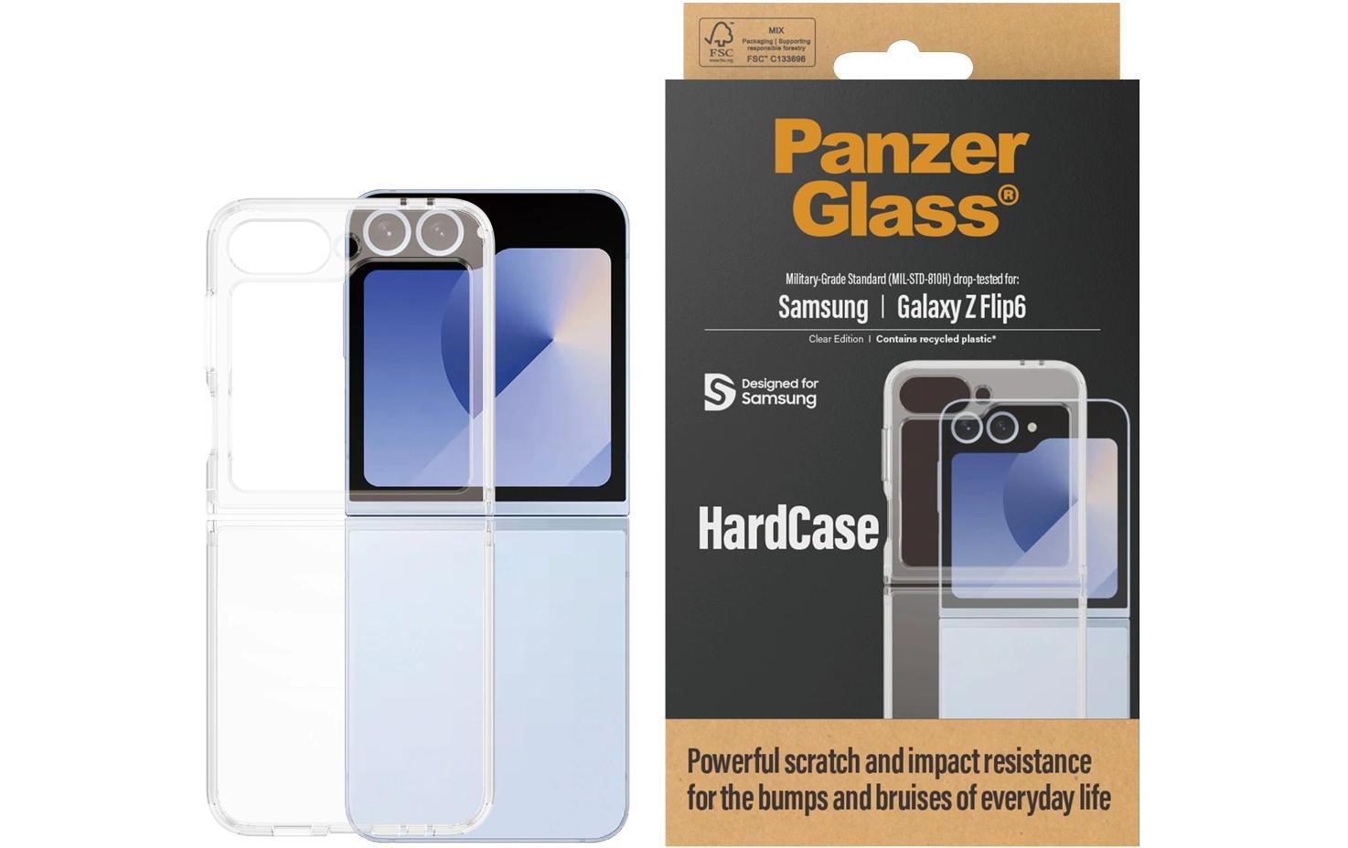 Back Cover Hardcase Galaxy Z Flip6 TransparentTransparente Schutzhülle für das Samsung Galaxy Z Flip6