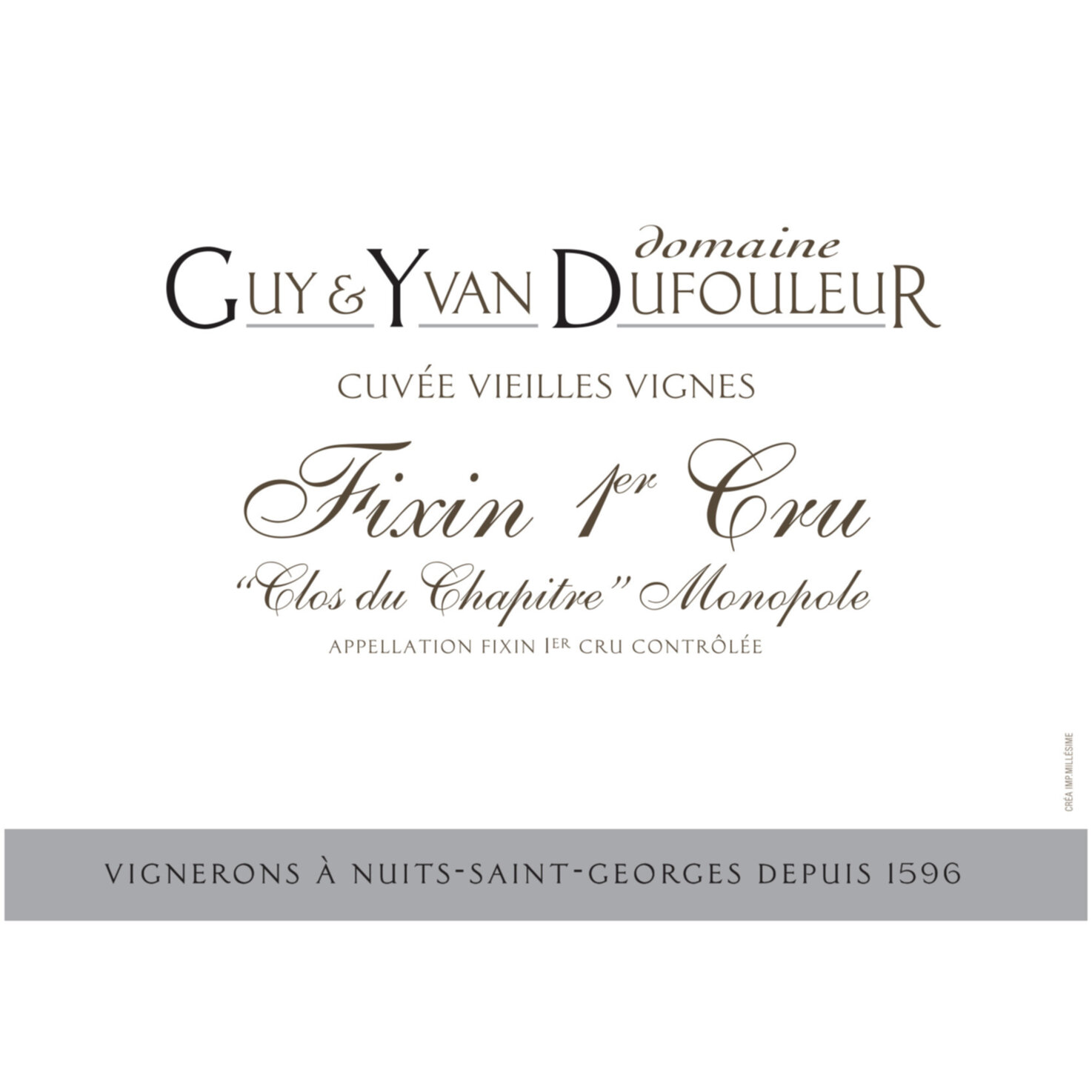 Fixin 1er Cru Clos du Chapitre Monopole 6x 75cl -6x 75cl