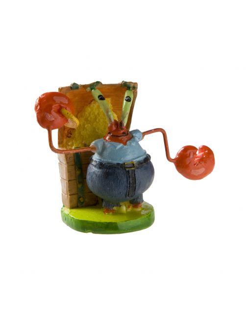 Nickelodeon Decor Spongebob Meneer Krabs - Aquarium - Ornament - 5x5x3.2 cm Blauw