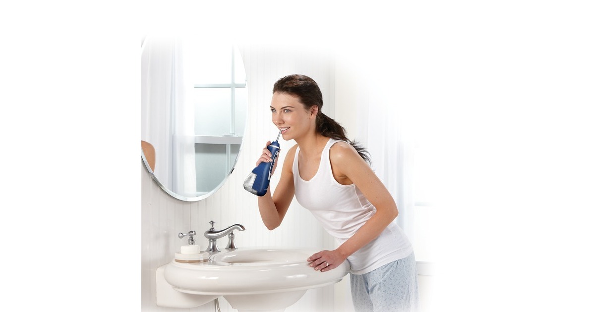WaterpikWP-563 Cordless Advanced Waterflosser mondverzorging  (Blauw)