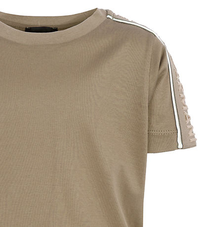 Emporio Armani T-Shirt - Mond Rock m. Logo-Streifen