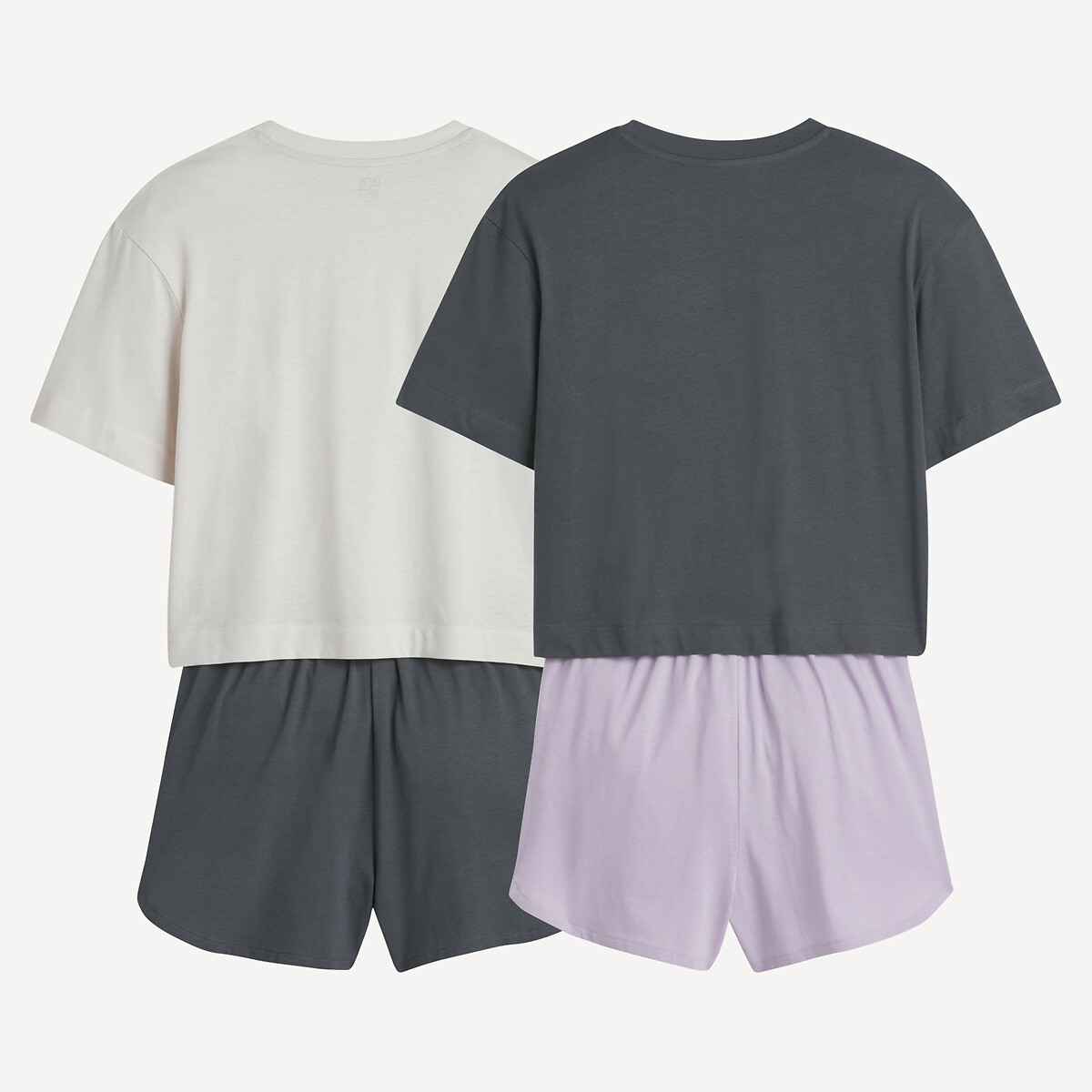 COLEÇÃO LA REDOUTE<br>Conjunto de 2 shorts de pijama de algodão