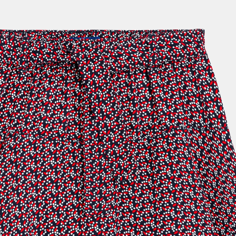 Jupe-short imprimée bleue fille