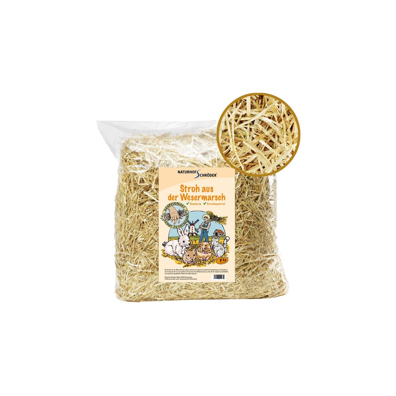 Naturhof Schröder Stroh aus der Wesermarsch handverlesen 3kg