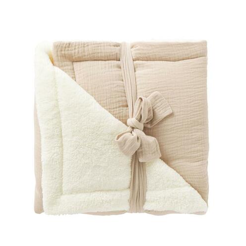 Couverture peluche Mix & Match biscuit 70 x 100 cm - BB&CO