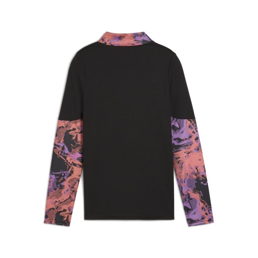 PUMA Maillot d'Entraînement IndividualCUP Fermeture Éclair 1/4 - Noir Enfant
