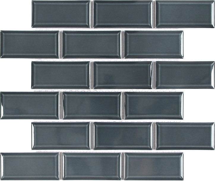 Mosaïque céramique bleu L. 29,3 x l. 28,8 cm GoodHome