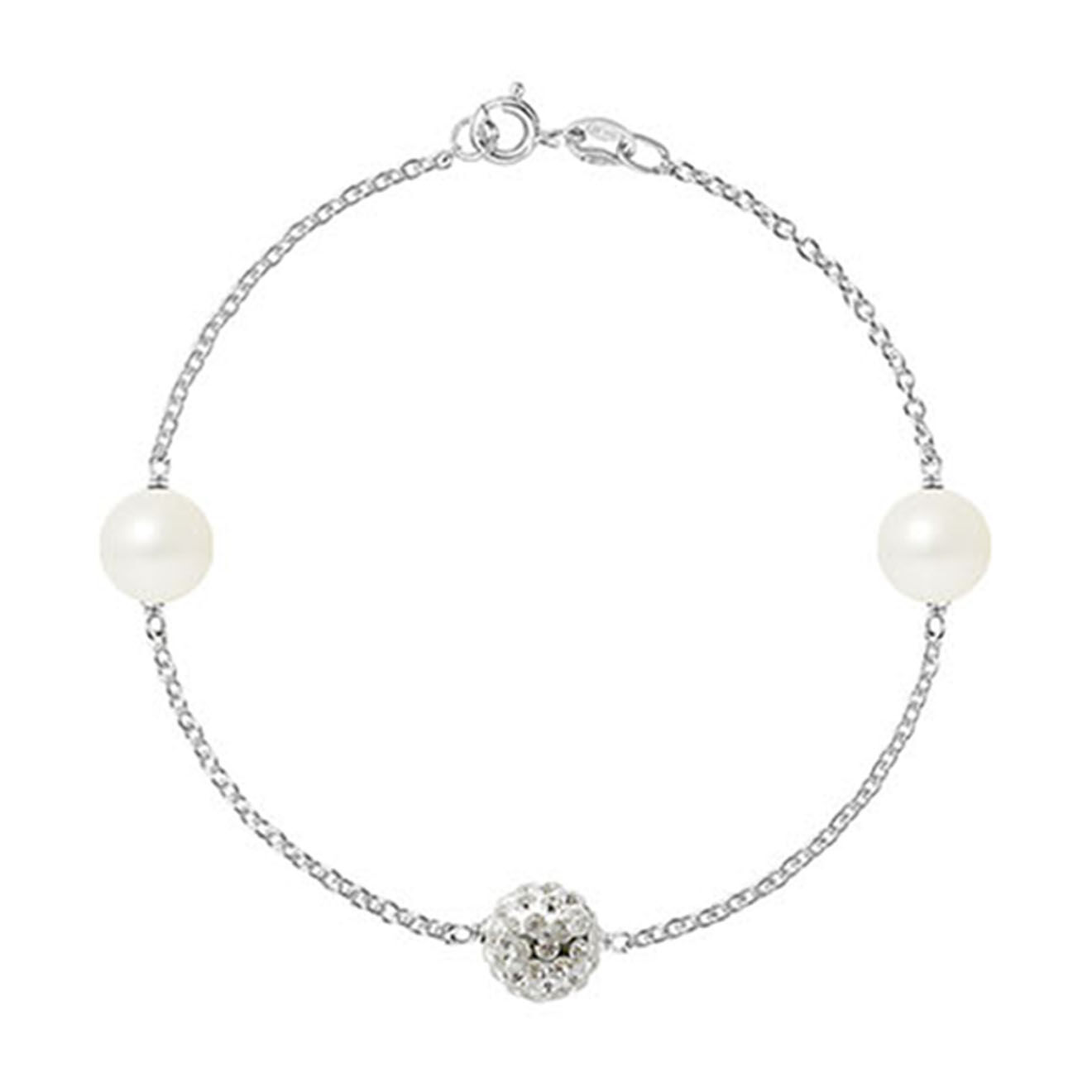 Mitzuko Bracelet Prestige Argent Perles d'Eau Douce blanches