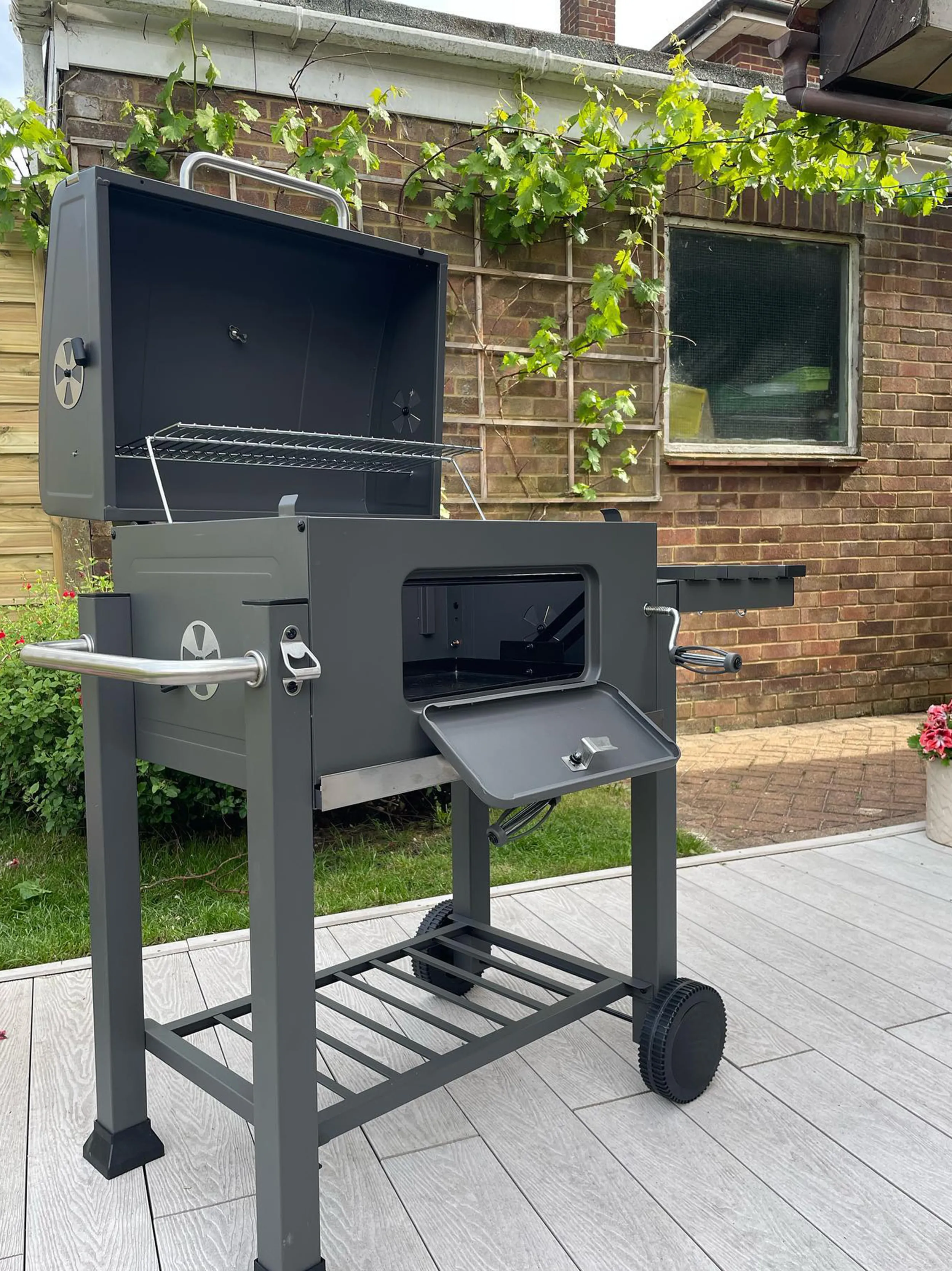 Houtskoolgrill voor buiten PAVLOF Metaal Zwart