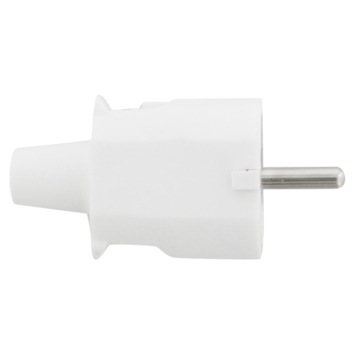 Stekker PVC Randaarde Wit