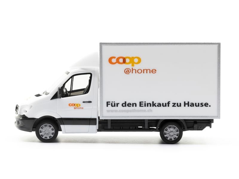 ACE Lieferwagen Sprinter Coop@home 1:87 Robuster Spielzeuglieferwagen aus Kunststoff