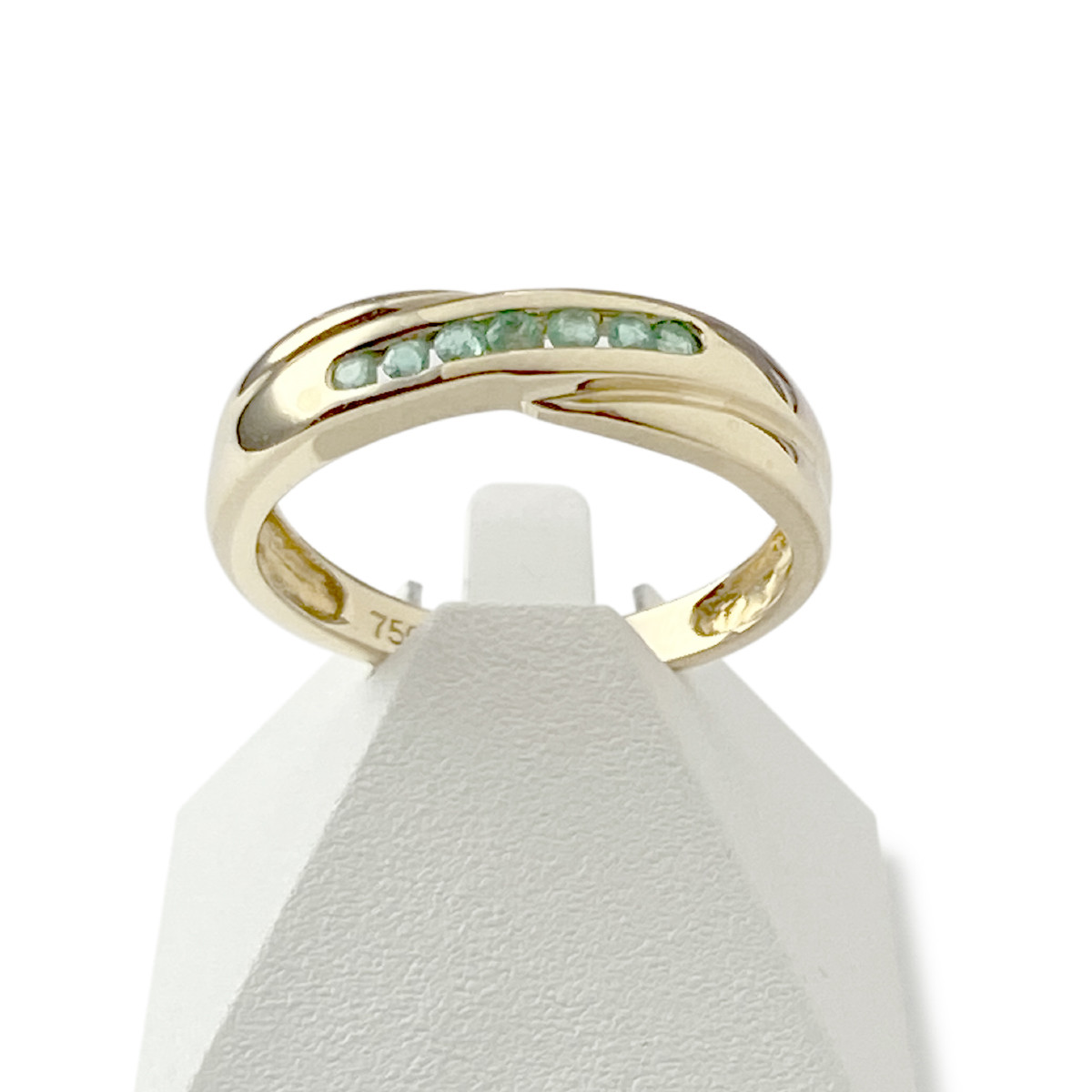 Bague d'occasion or 750 jaune émeraudes