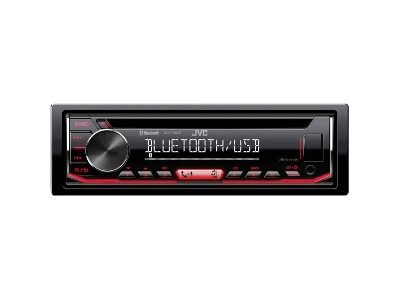 JVC KD-T702BT - Bil - CD-modtager - in-dash - Single-DIN - 50 watt x 4