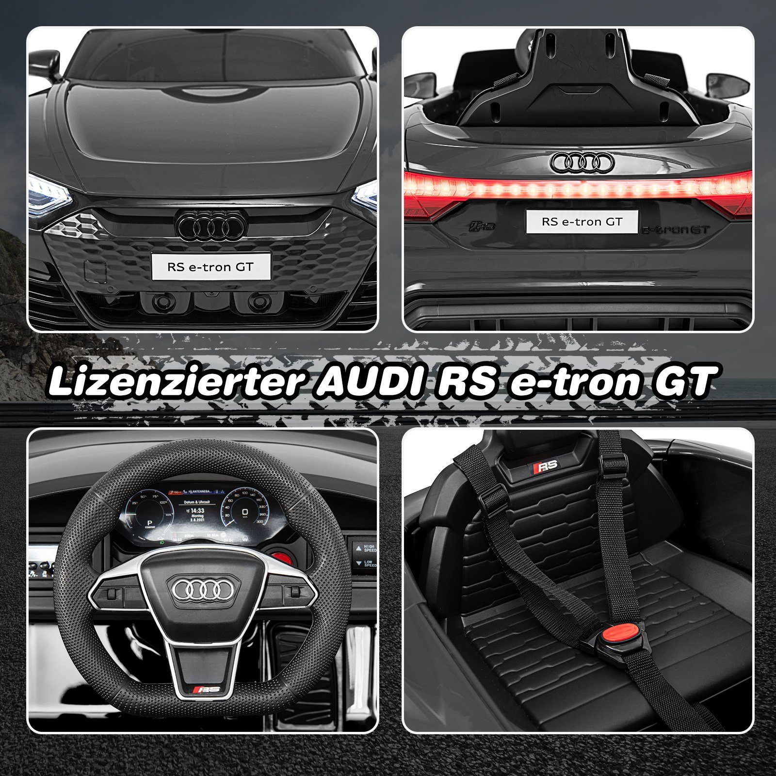Carrinho Elétrico Infantil COSTWAY 12V Audi, 3-5 km/h