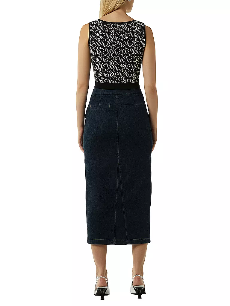 COMMA Jeansrock dunkelblau