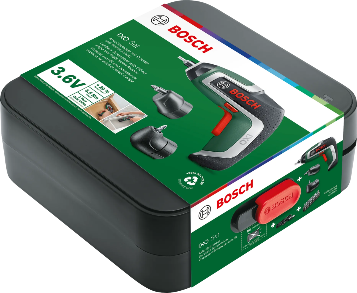 Bosch Home & Garden  IXO 7 Akkuschrauber, Set    Kabelloser, multifunktionaler Helfer für Heimwerker & Bastler