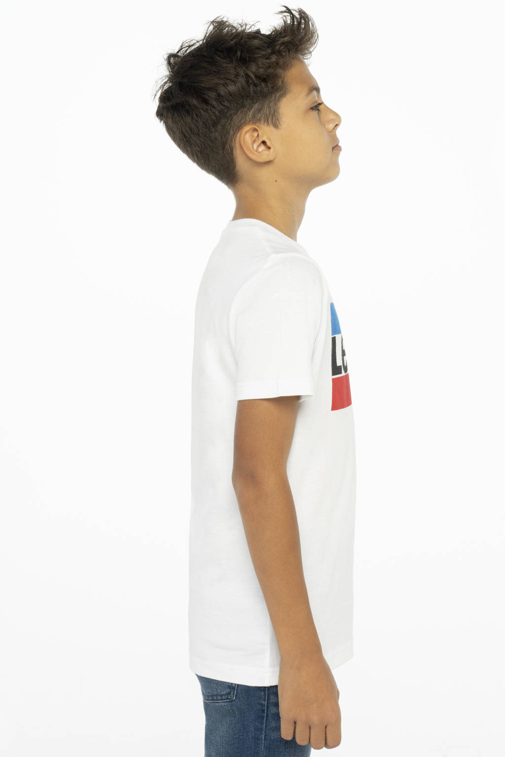Levi's T-shirt met logo wit/blauw/rood