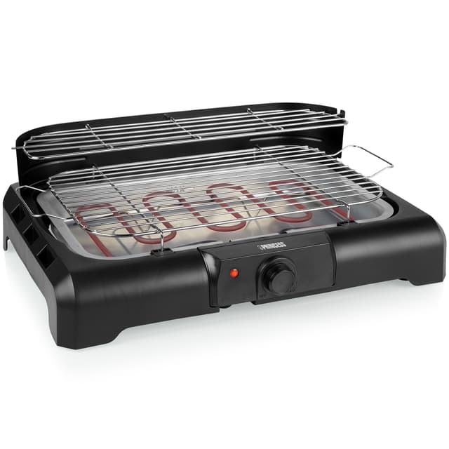 Elektrisk grill på aftageligt stativ med sidebord