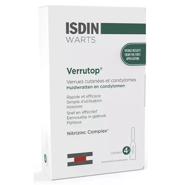 Isdin Verrutop Tratamento Tópico para Verrugas 4 ampolas