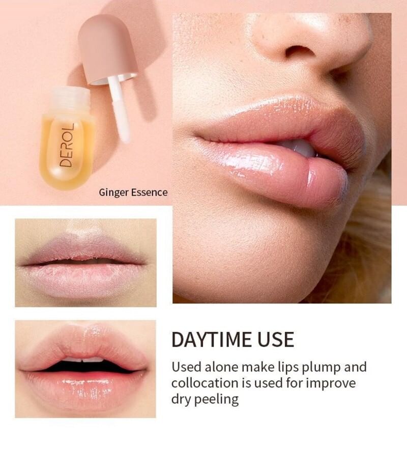 DEROL - Set van 2: Dag- en nacht lip plumper olieset