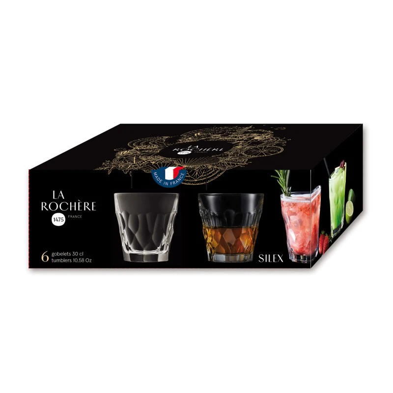 Lot de 4 verres, SILEX La Rochère