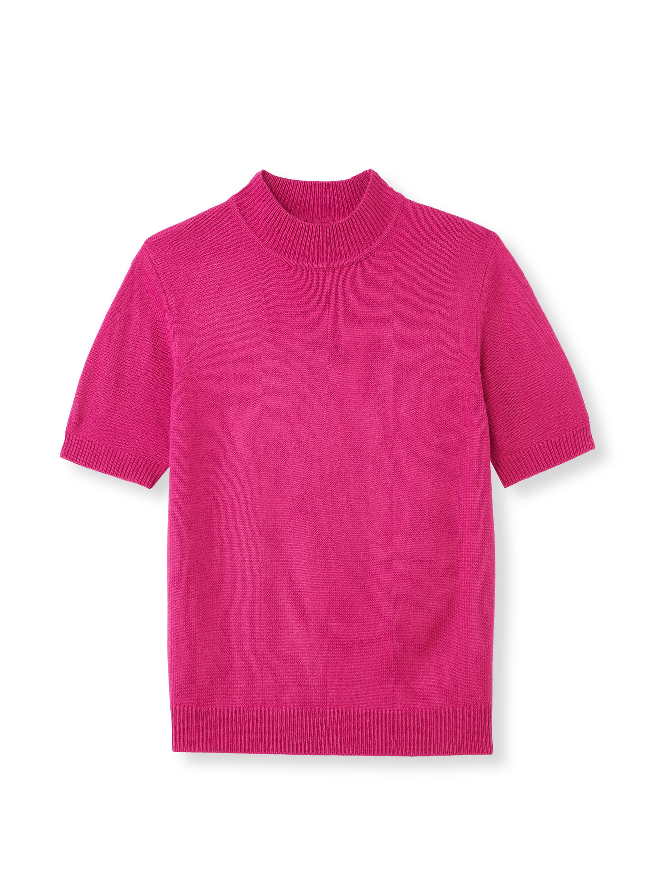 Pull col montant manches courtes
