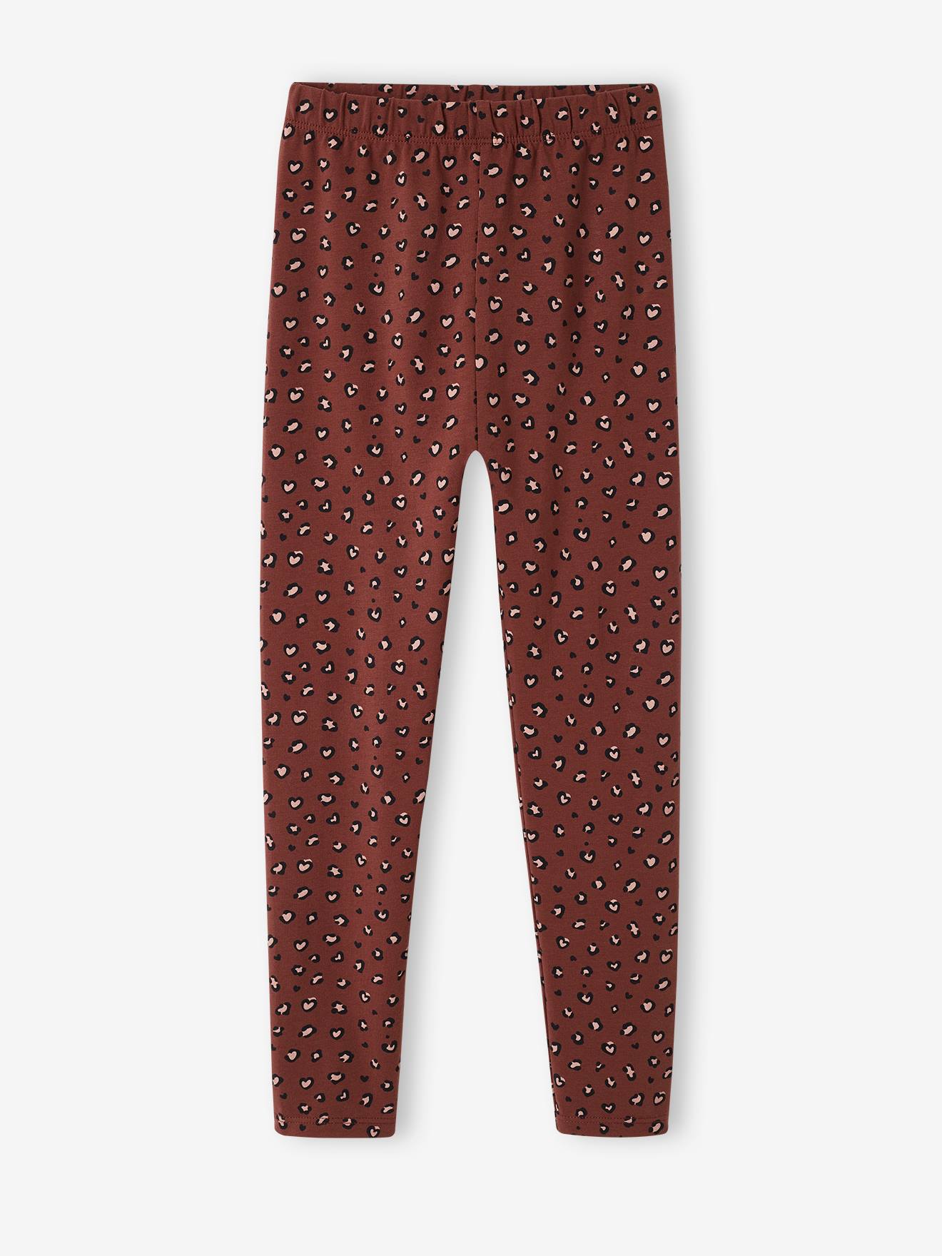 Leggings com estampa de chocolate para meninas