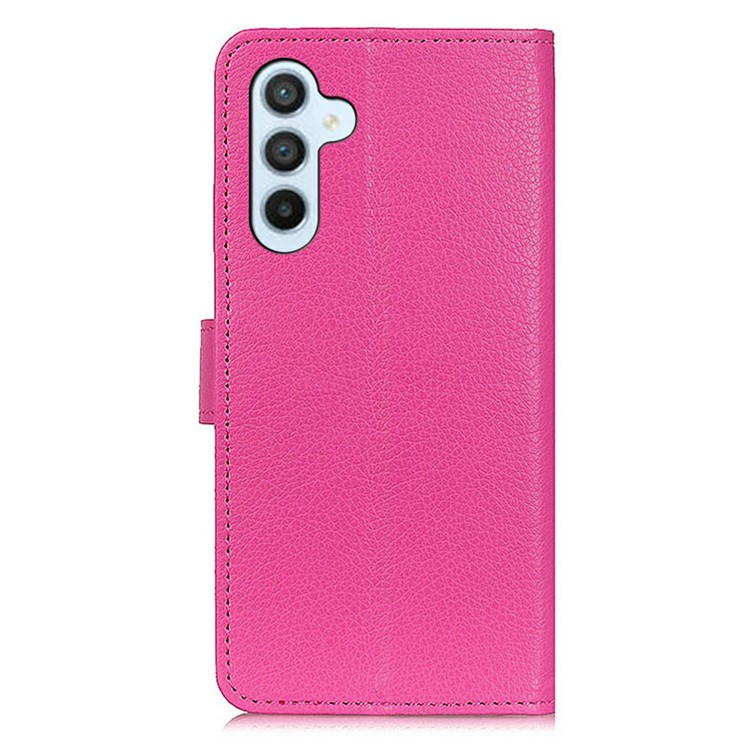 Samsung Galaxy A56 Leder Tasche Flip Cover Litchi Look - Pink