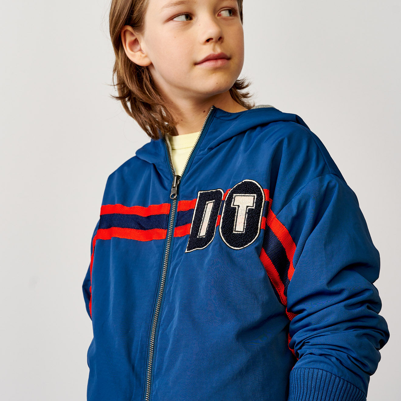 Bellerose Veste coupe-vent légère Henrik à capuche bleu foncé