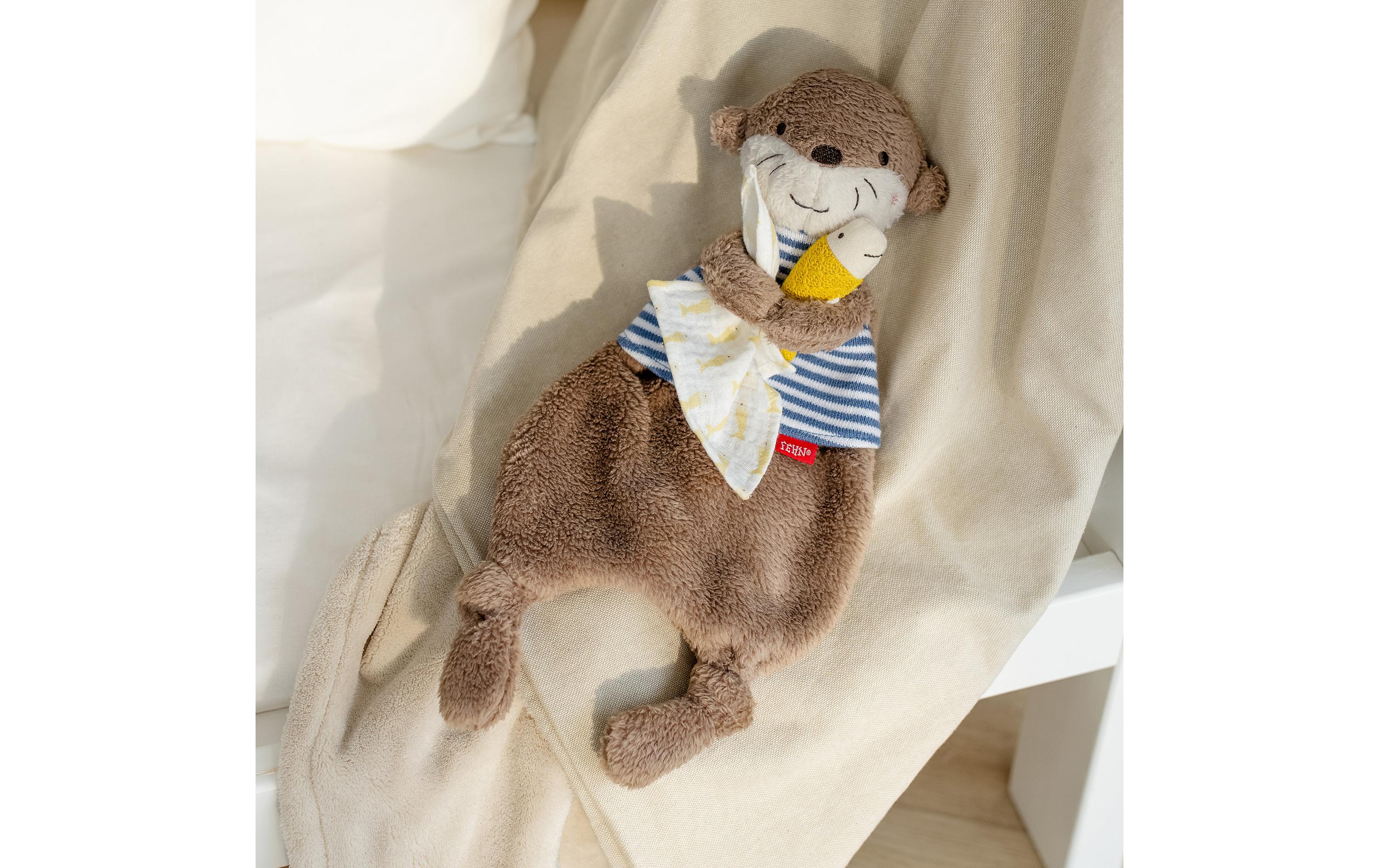 Schmusetuch OtterSpielkamerad und Einschlafhilfe für Babys