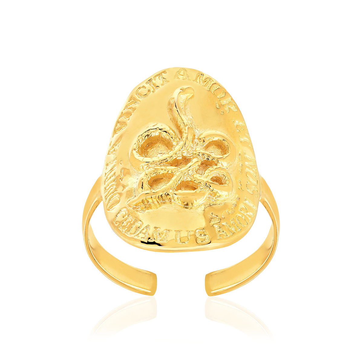 Bague ajustable dorée