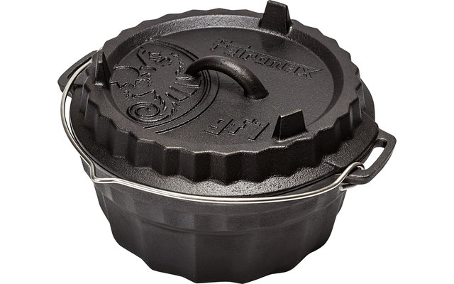 Petromax GF1 Gusseisen Gugelhupfform mit Tortenboden-Deckel 3 Liter