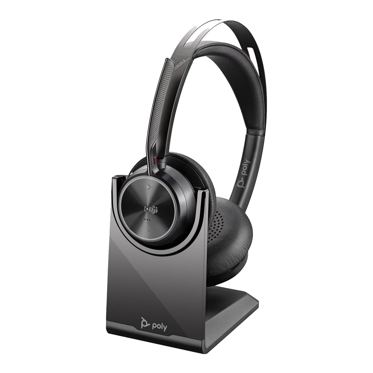Poly V7200M Voyager Focus 2 Teams stereoheadset med ladestativ