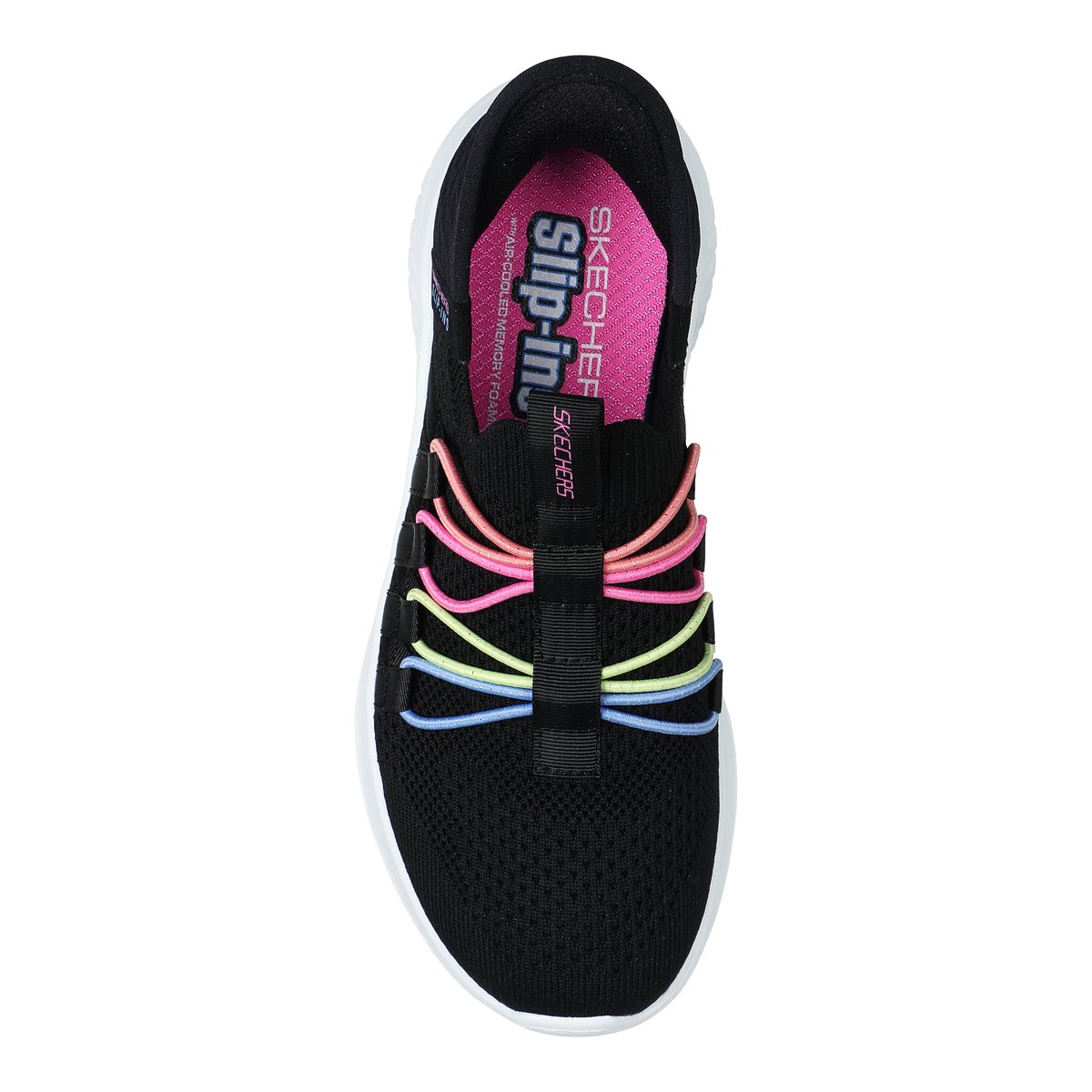 2X les points-Ultraflex-jg-Baskets - Talon plat - Noir