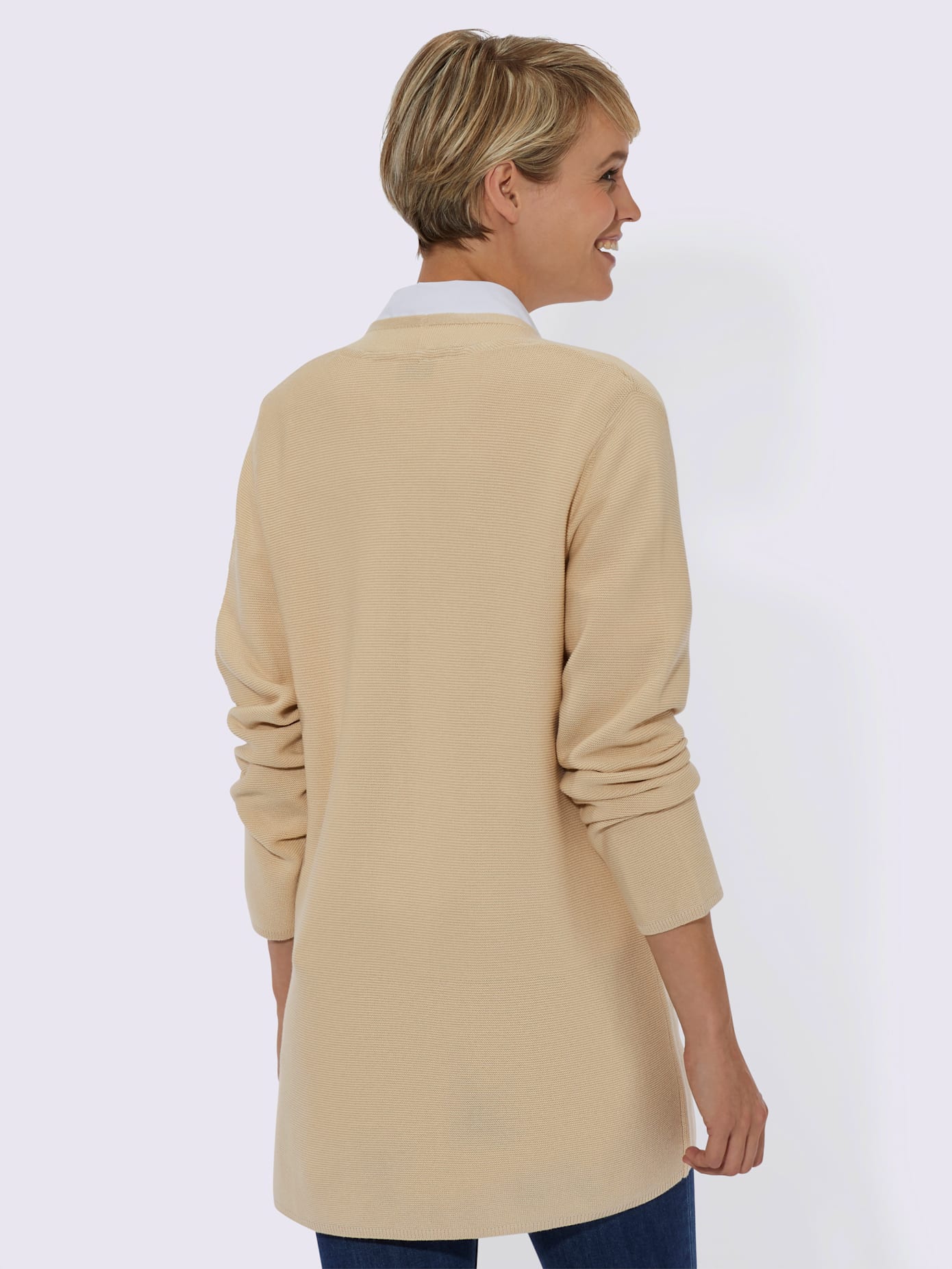 Veste en tricot coupe ouverte affinante