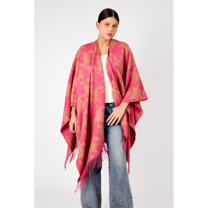 Veritas-Poncho houndstooth