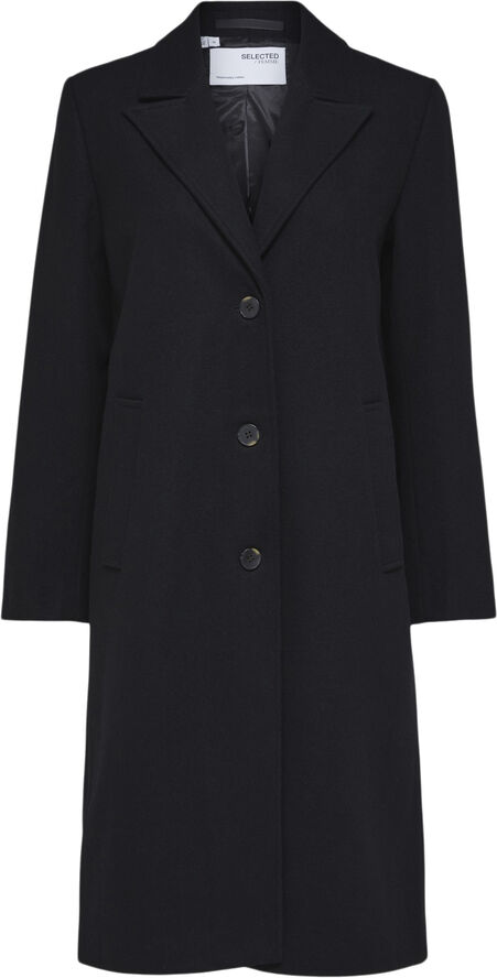 Selected Femme SLFNEW ALMA WOOL COAT NOOS Sort