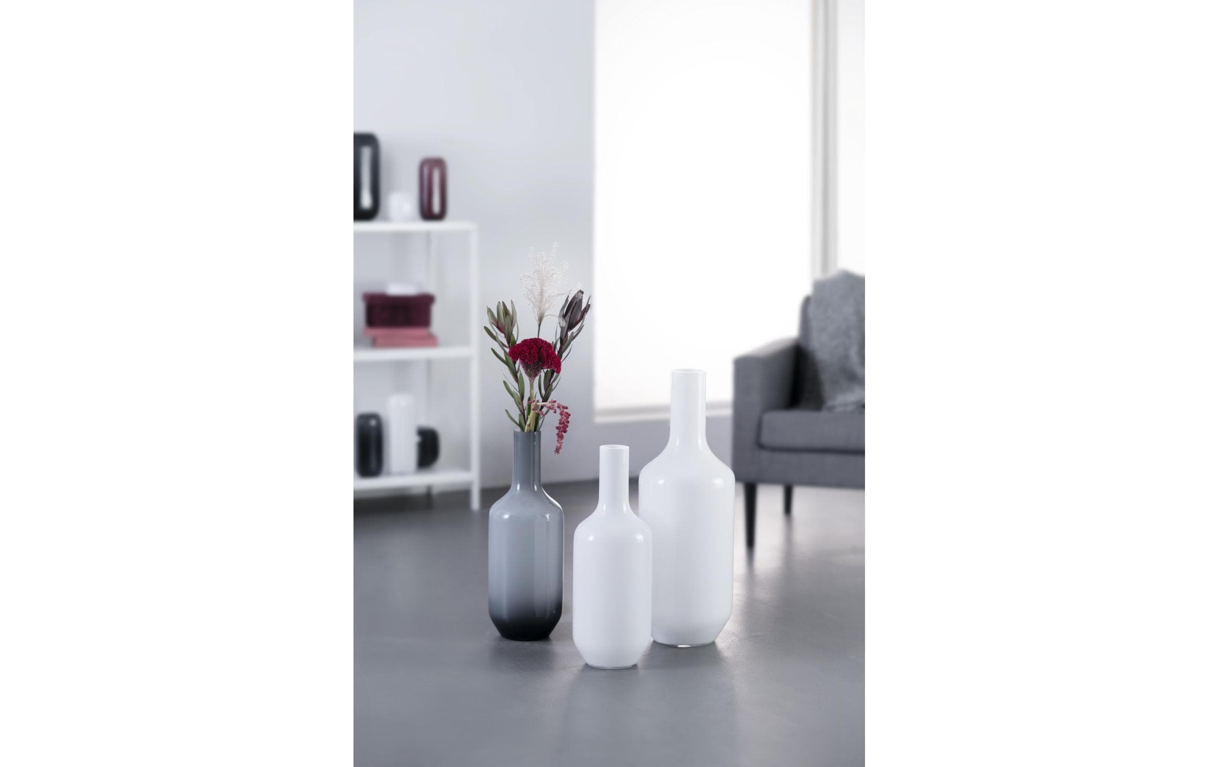 Vase Milano Weiss, 50 cmDekovase in Weiss