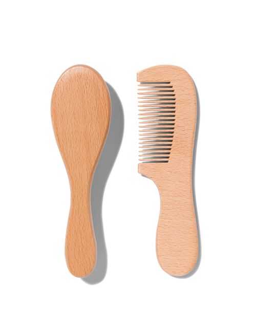 peigne et brosse en bois pour bébé
