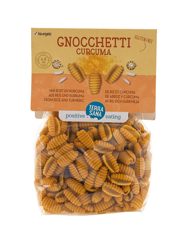 Terrasana Gnocchetti Curcuma Rijst Met Curcuma Bio (250 gr)